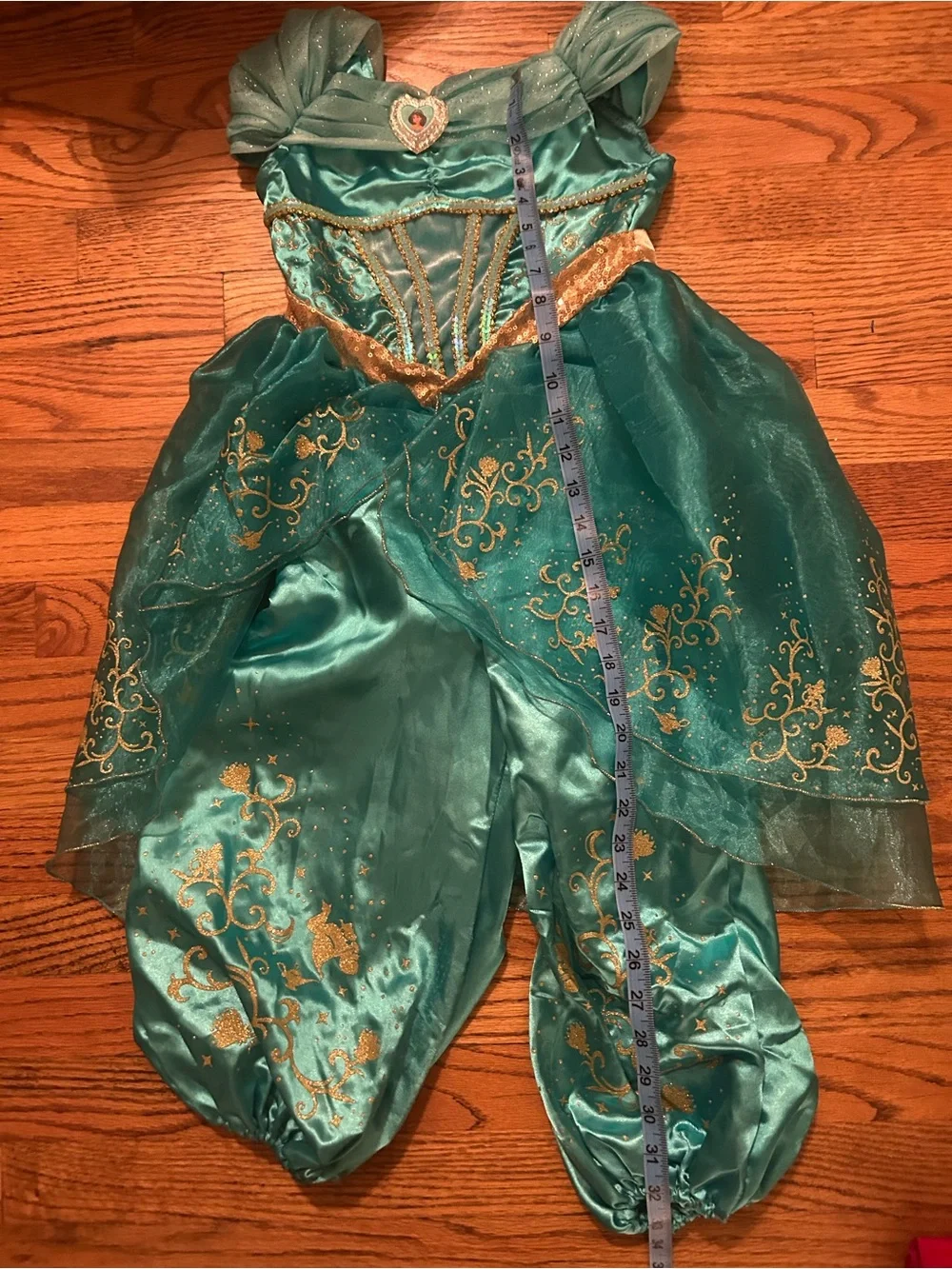 Disney Girl’s Turquoise & Gold Princess Jasmine Halloween Costume